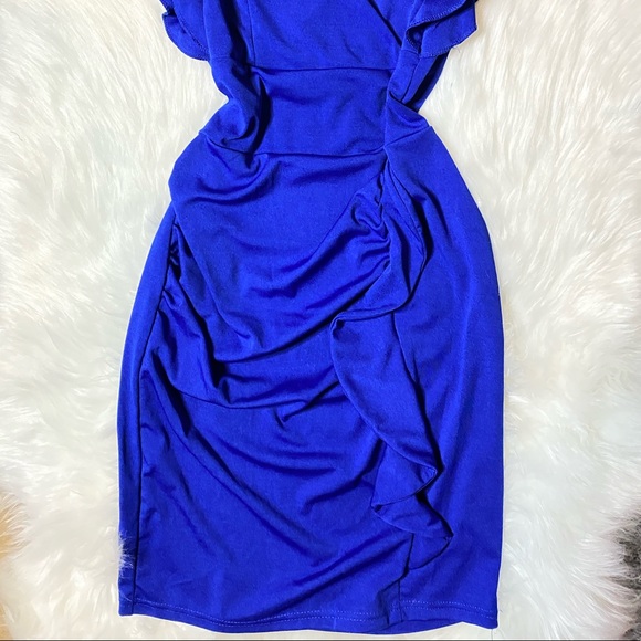 Blue Ruffle Dress - Picture 2 of 3